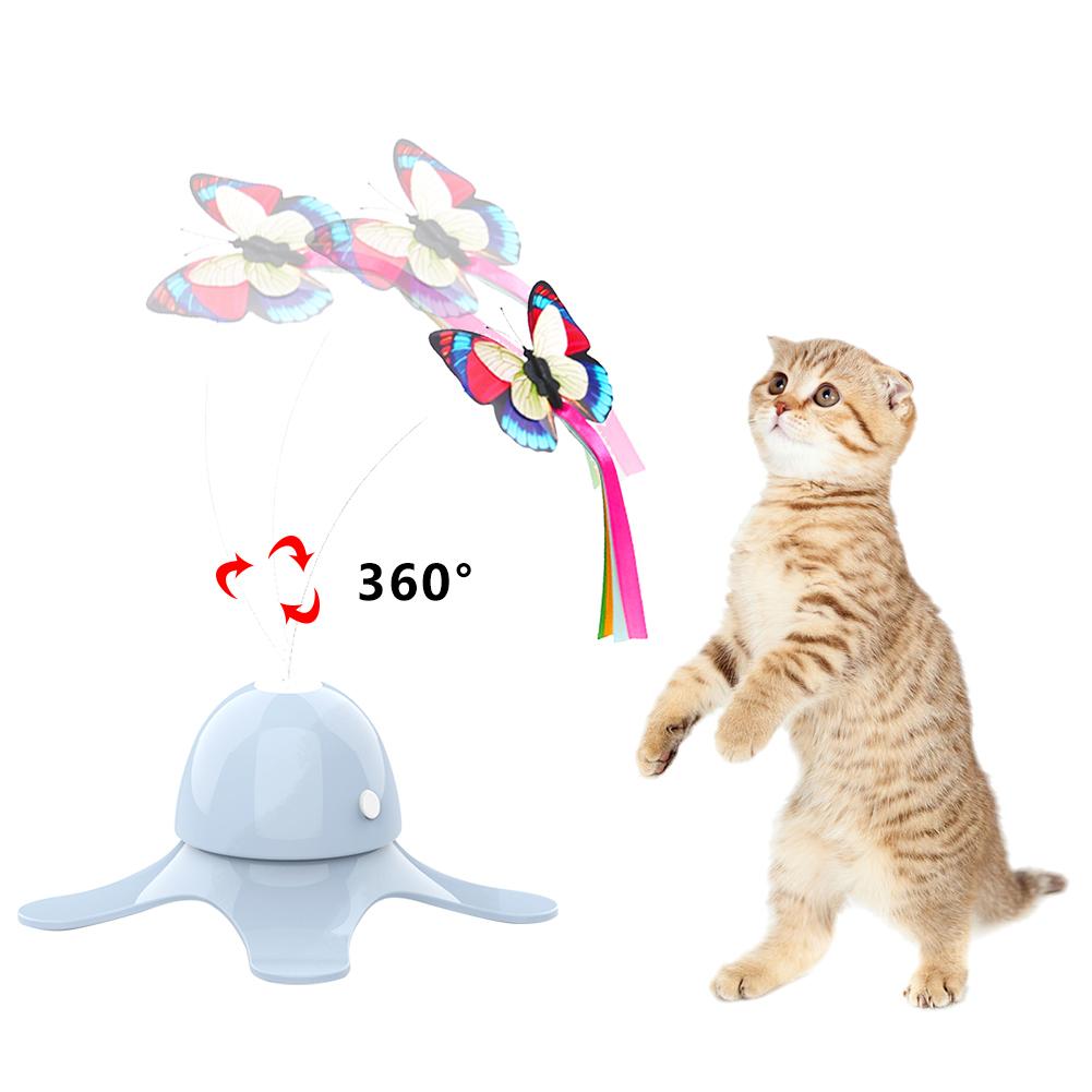 Electric Rotating Glowing Butterfly Pet Toy - Companion Pet Supply