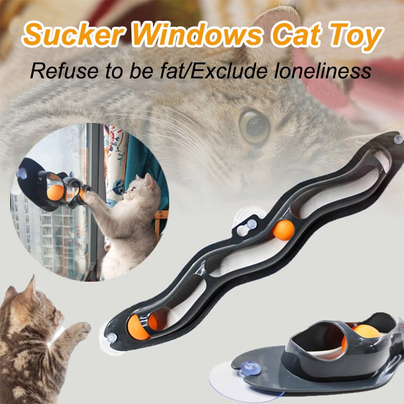 Window Sucker Cat Ball Toy - Companion Pet Supply