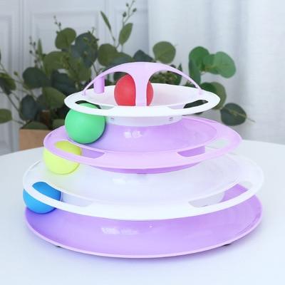 4 Level Interactive Cat Tower Track Toy - Companion Pet Supply
