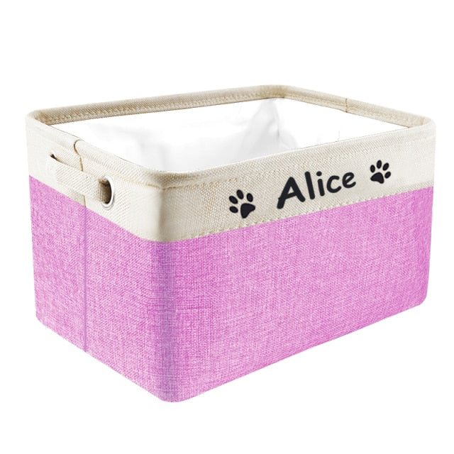 Personalized Pet Toy Foldable Storage Basket - Companion Pet Supply