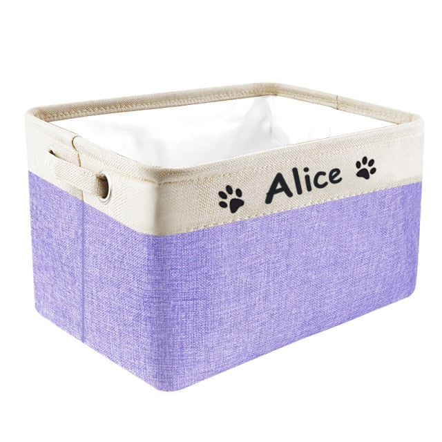 Personalized Pet Toy Foldable Storage Basket - Companion Pet Supply
