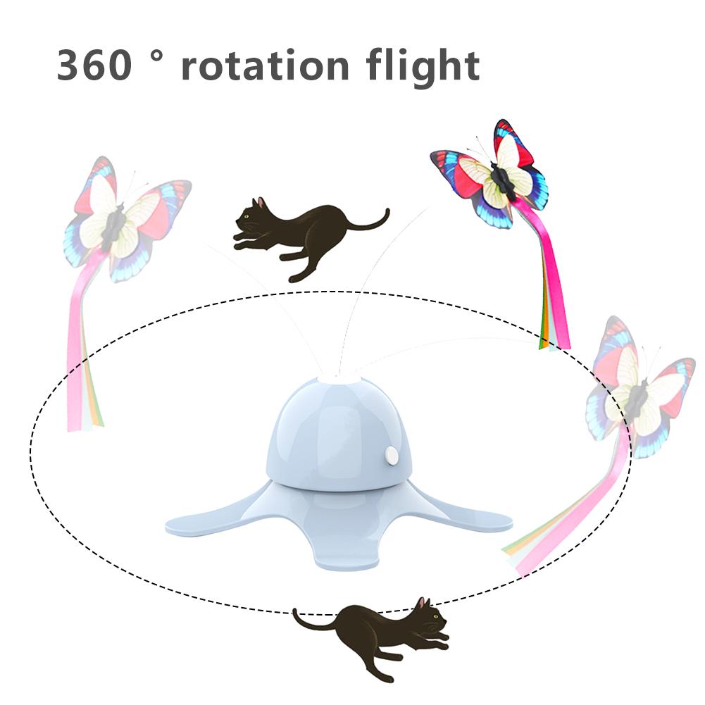 Electric Rotating Glowing Butterfly Pet Toy - Companion Pet Supply